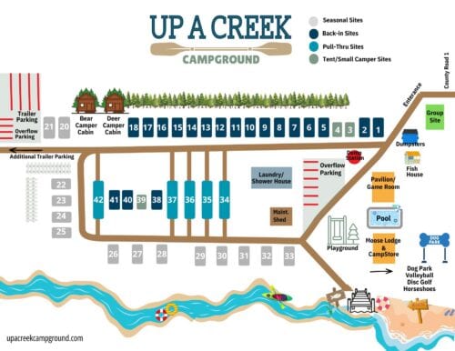 Overnight Map Overnight Map - Up A Creek Campground