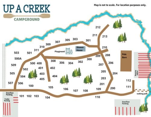 Seasonals Map Seasonals Map - Up A Creek Campground